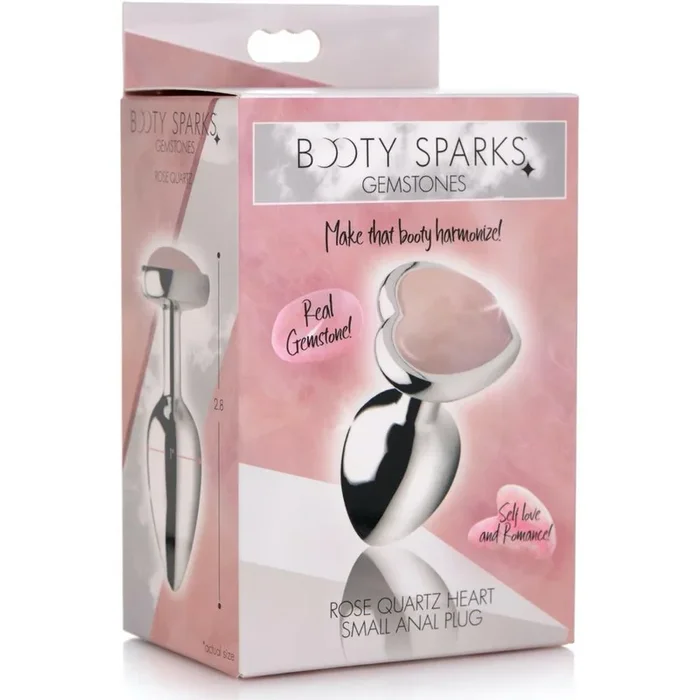Authentic Rose Quartz Gemstone Heart Anal Plug
