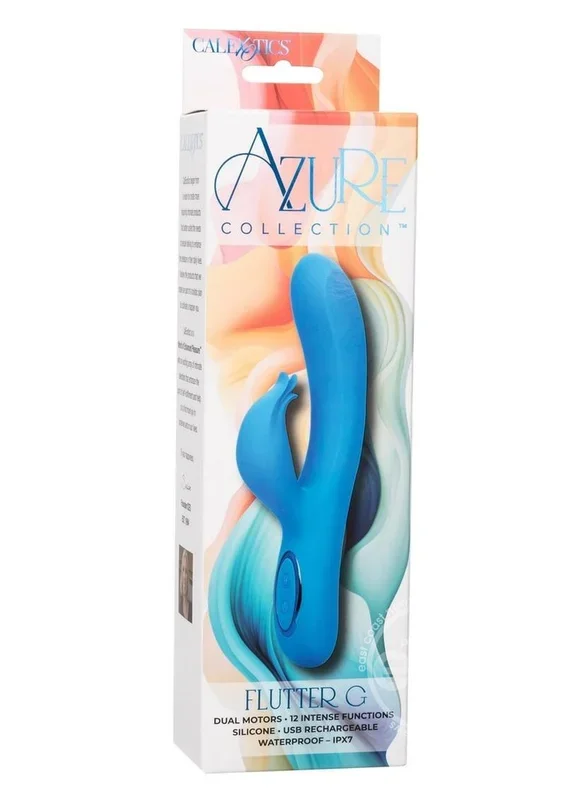 Azure Collection Flutter G Rechargeable Silicone Vibrator – Blue