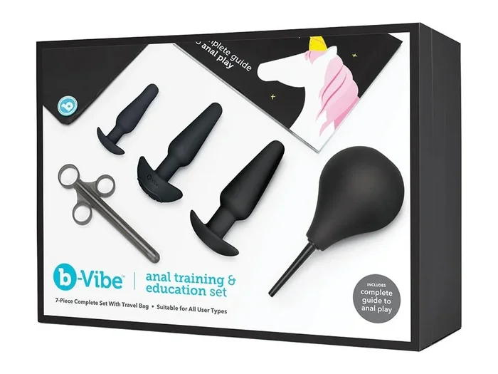 B-Vibe Anal Education Set-Black