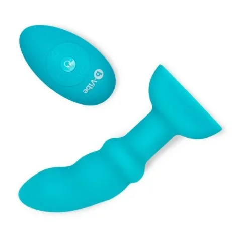 b-Vibe Remote Control Rimming P-Spot Snug Plug – Blue