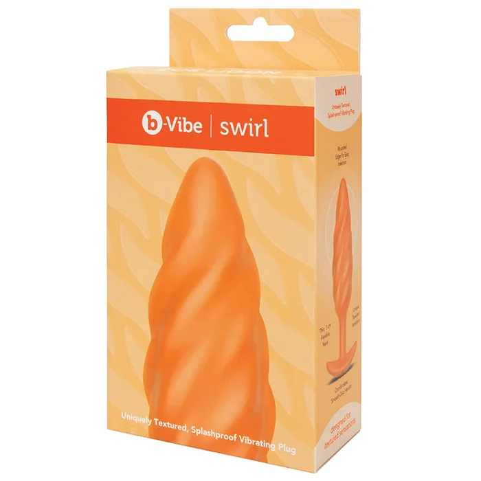 b-Vibe Swirl Texture Plug – Orange