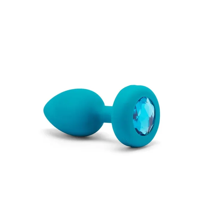 B-Vibe Vibrating Jewel Plug Small/Medium – Aqua