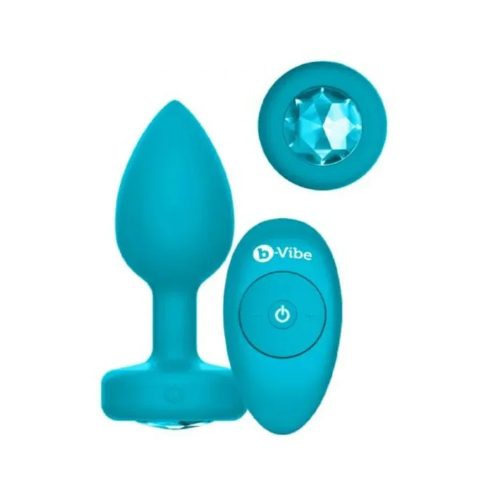 B-vibe Vibrating Jewels – Remote Control – Rechargeable – Aquamarine (s/m)