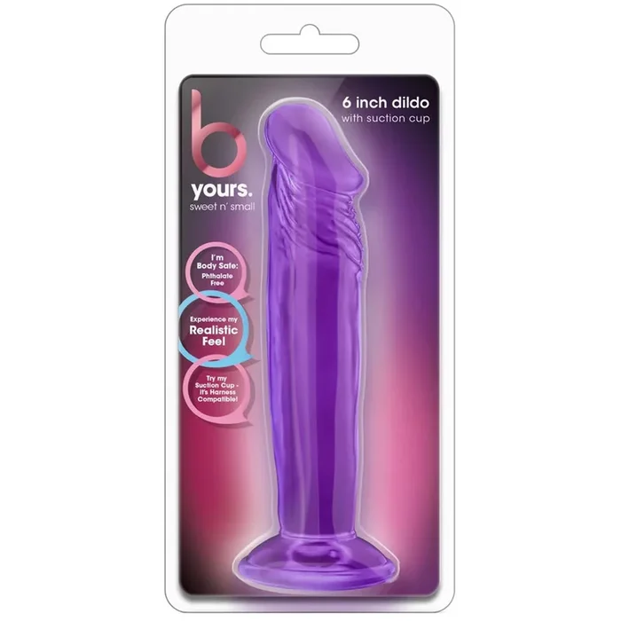 B Yours 6″ Sweet N’ Small Dildo – Purple