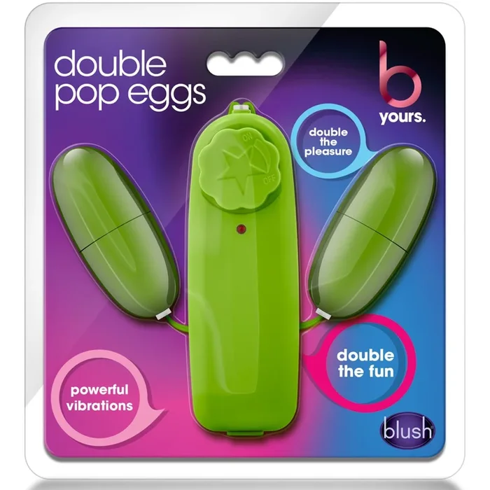 B Yours Double Pop Eggs Vibrating Bullets – Lime