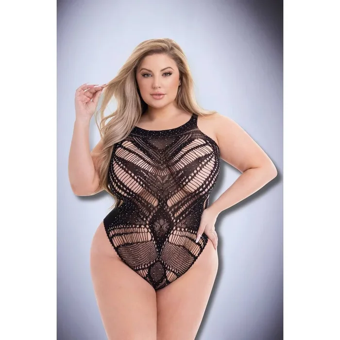 Baci Diamonte Bodysuit Black Q