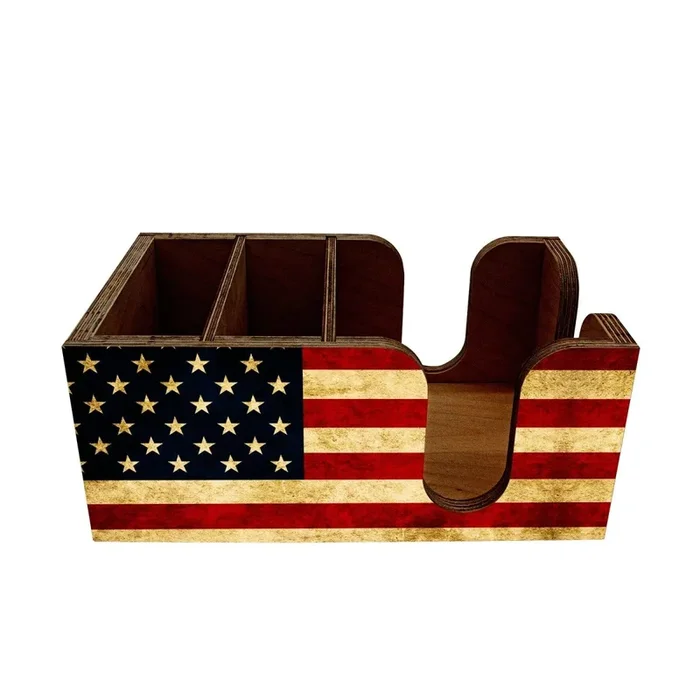 Bar Top Napkin Caddy – American Flag