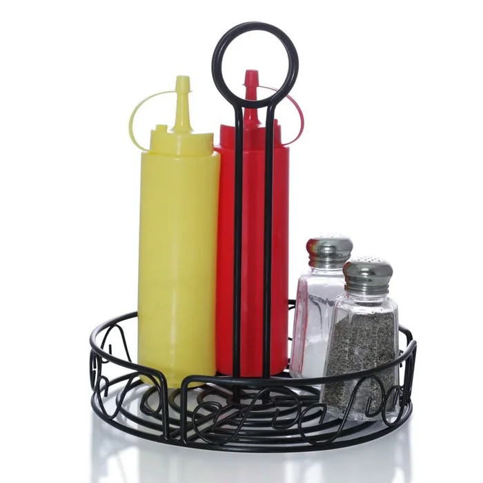 BarConic® Condiment Caddy with Built in Merchandising Ring – Round