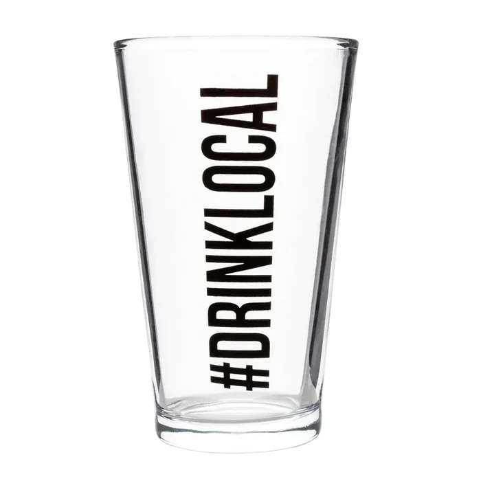 BarConic® Glassware – #Drink Local – Mixing / Beer Glass – 15 Ounce