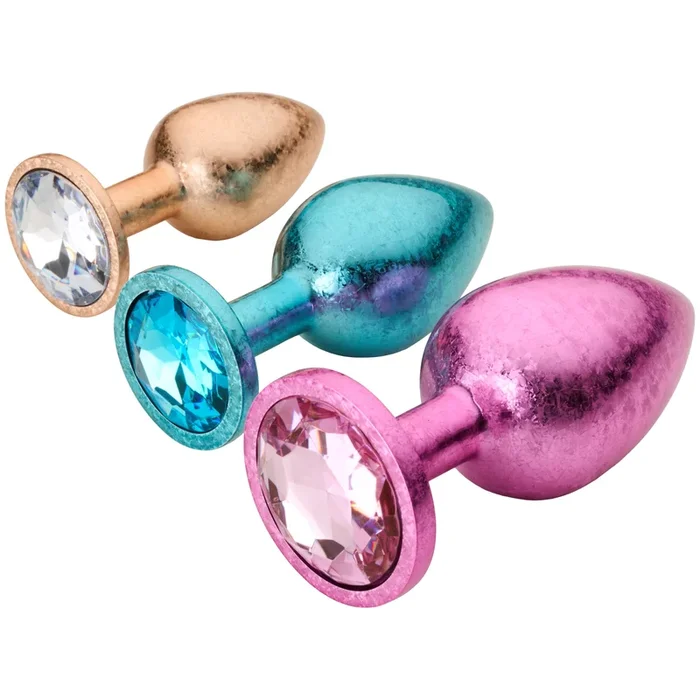 Baseks Metal Flake Jewel Butt Plug Set