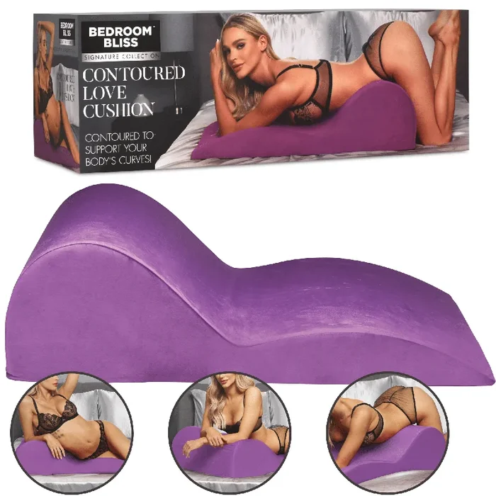 Bedroom Bliss Contoured Cushion Sex Furniture and Position Enhancers – Purple
