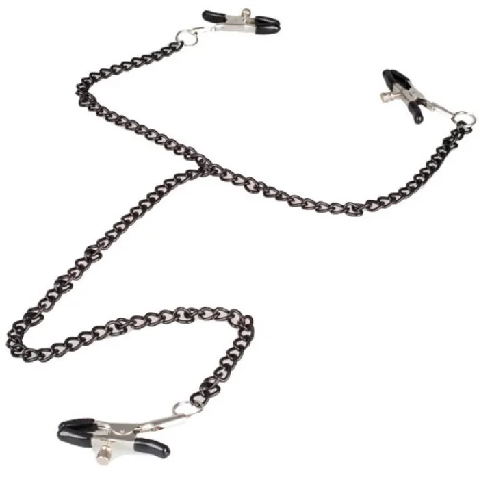 Best Sale ? Bondara Black Chain Nipple And Clit Clamps ✨