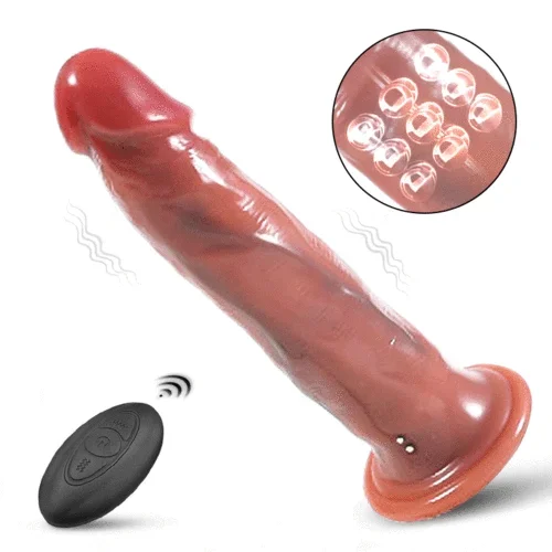 Bestvibe 5 Beads Rotating Swing Vibrating Dildo 9.17 Inch