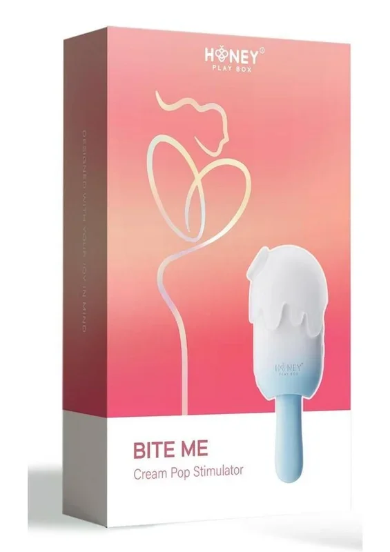 Bite Me Sucking Tapping and Vibrating Silicone Rechargeable Cream Pop Stimulator Vibrators for her