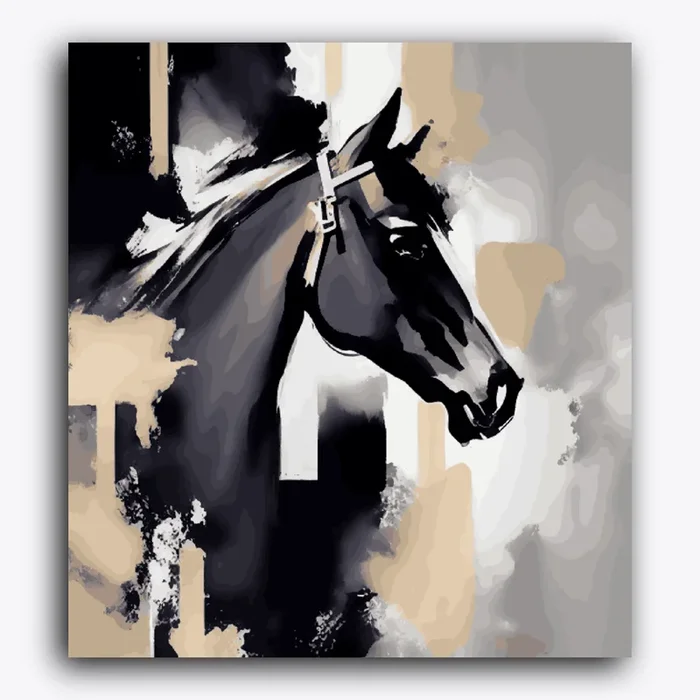 Black Horse Abstract