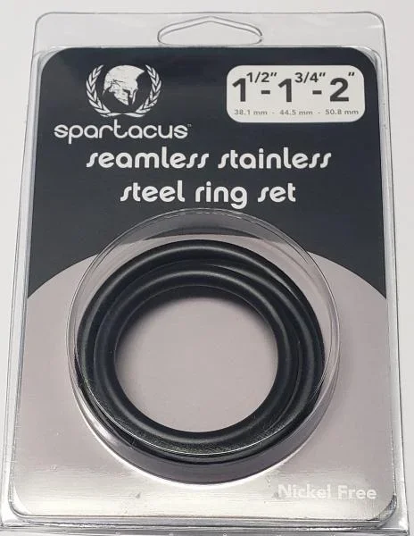 Black Stainless Steel C-ring Set – 1.5 1.75″ 2″ “