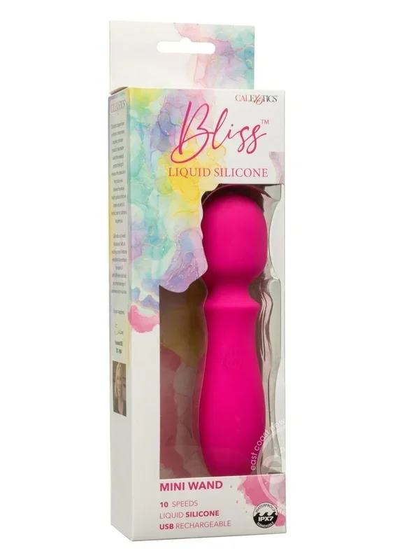 Bliss Liquid Silicone Rechargeable Mini Wand – Pink