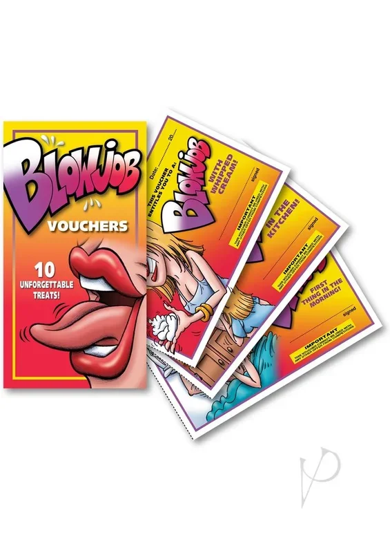 Blowjob Vouchers 10 Each Per Pad Adult Sex Game