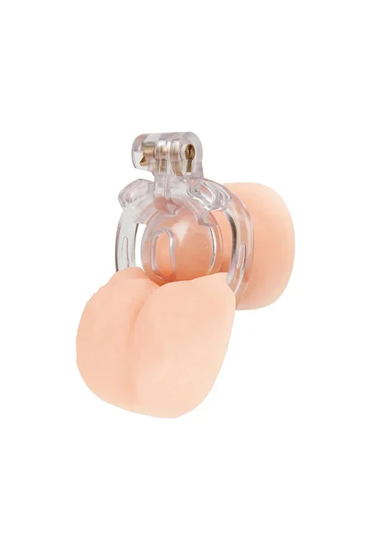 Blue Line – Acrylic See Thru Mini Cock Micro Chastity Cage