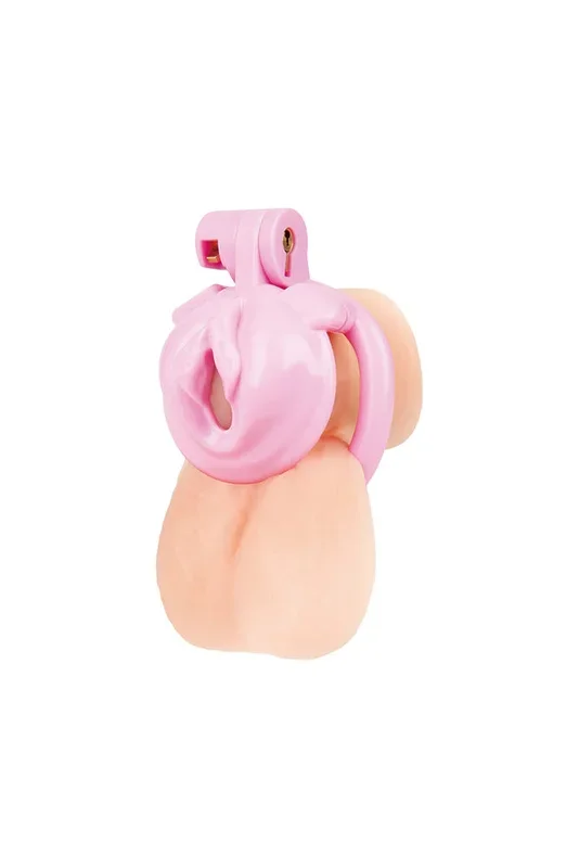 Blue Line – Bitchboy Mini Chastity Cage With Pussy Shape