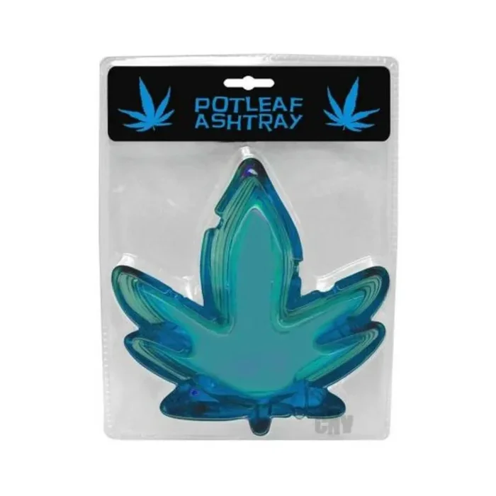 Blue Pot Leaf Ashtray