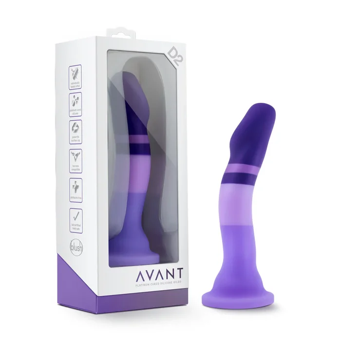 Blush Avant D2 Purple Rain 7.5 in. Silicone G-Spot Dildo
