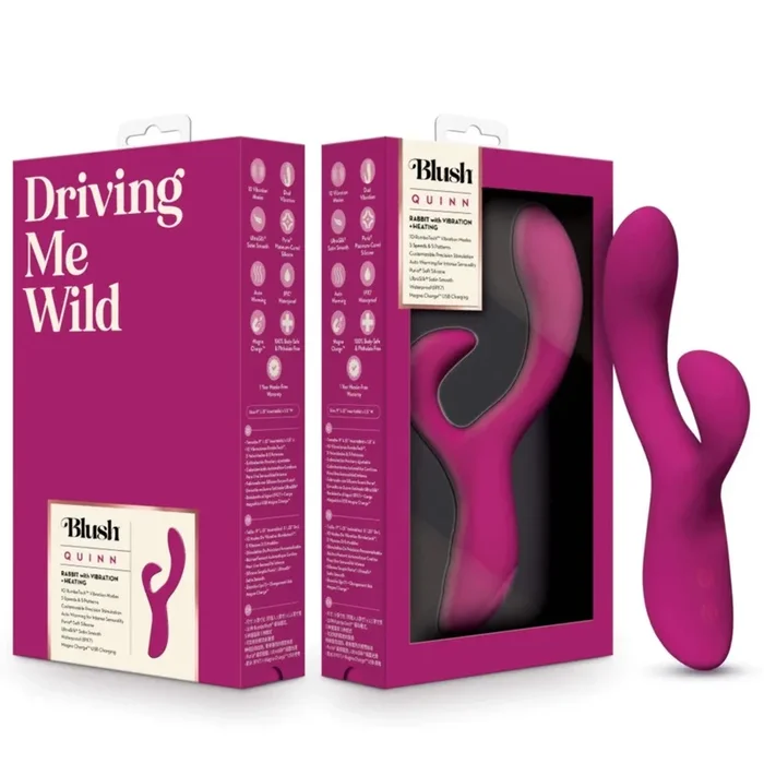 Blush Collection Quinn Dual Stimulation Rechargeable Rabbit Vibrator + Heating