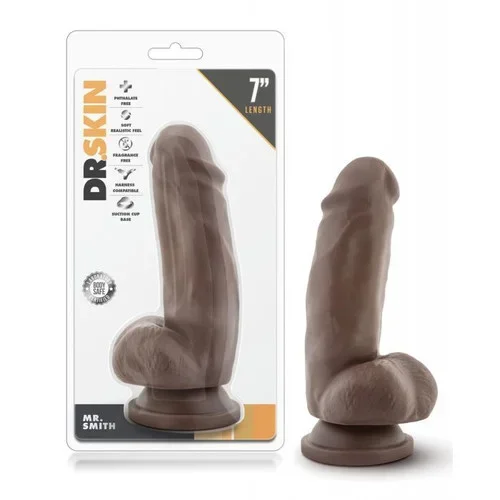 Blush Dr. Skin Mr. Smith 7″ Dildo w/Suction Cup – Chocolate