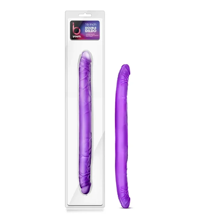 Blush Novelties B Yours Double Dildo Purple 16″