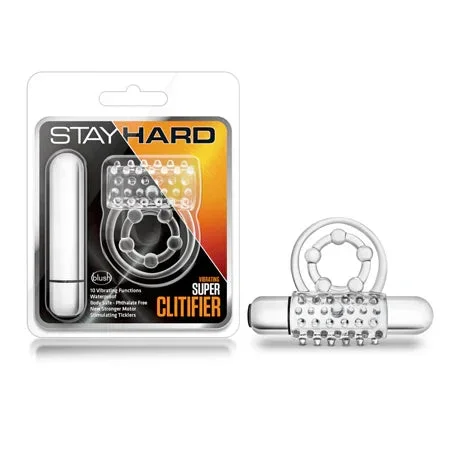 Blush Stay Hard Super Clitifier Cock Ring – Clear