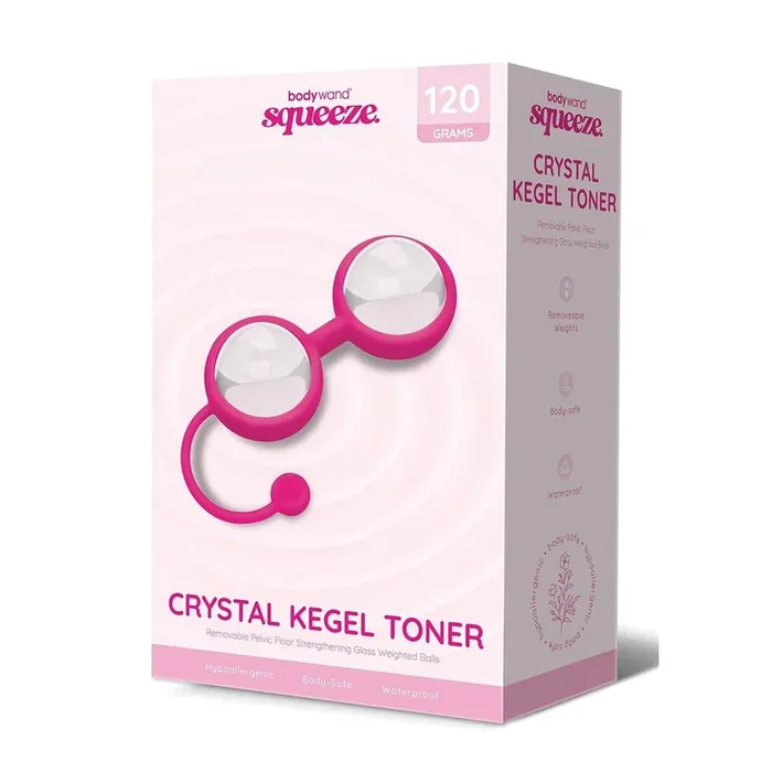 Bodywand Squeeze Crystal Kegel Toner – Glass Weighted Kegel Balls Set