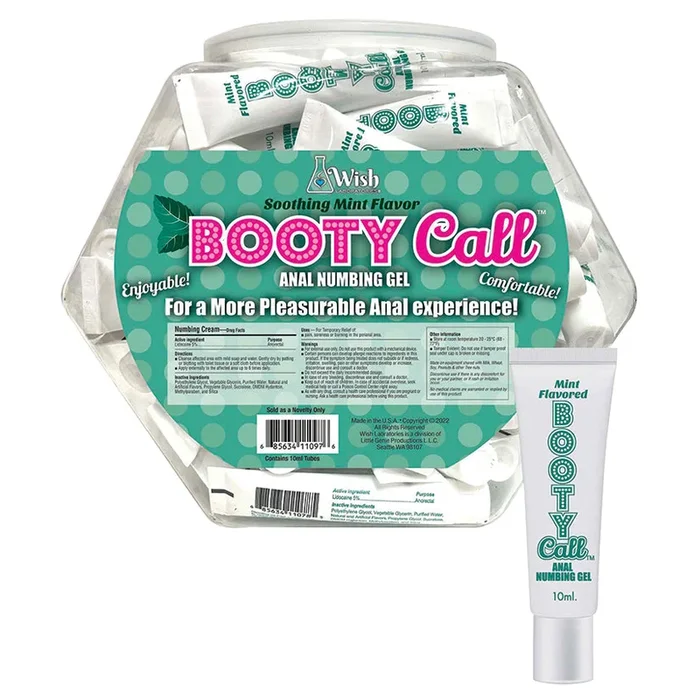 Booty Call Anal Numbing Gel – Mint 10ml (65 Pack)
