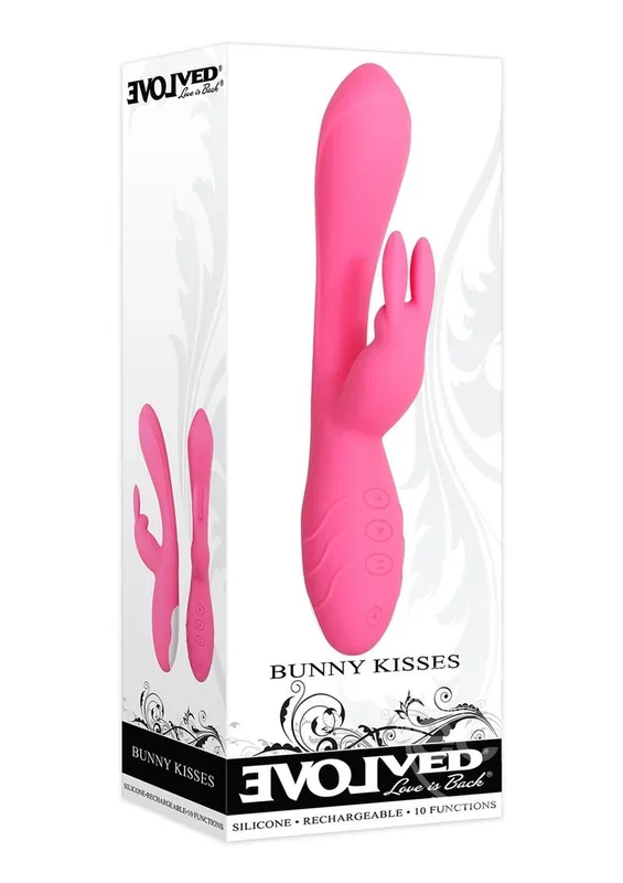 Bunny Kisses Rechargeable Silicone Rabbit Vibrator – Pink