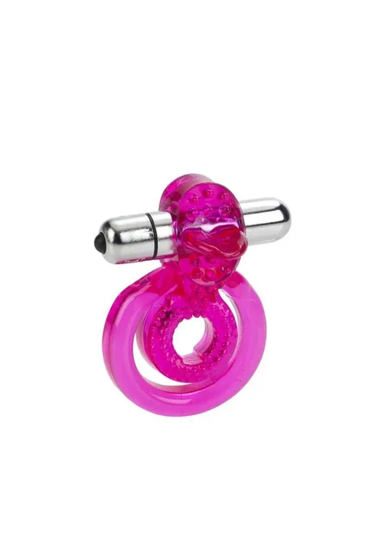 Cal Exotics – Dual Clit Flicker Cock Ring – Pink