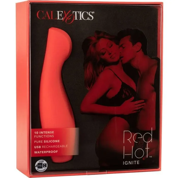 Calexotics Red Hot Ignite Vibrator – Compact G-Spot & Clitoral Pleasure, 10 Modes