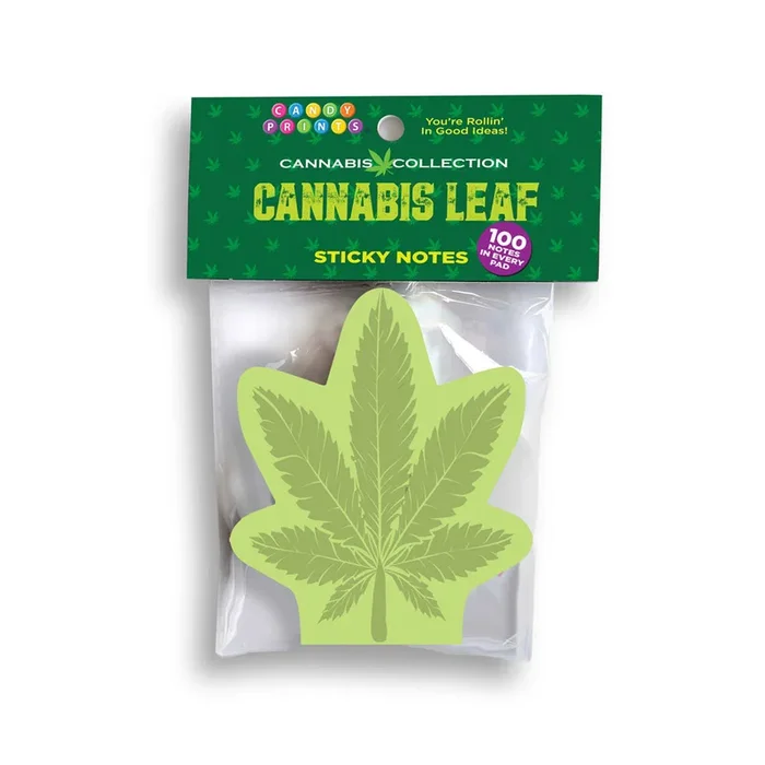 Cannabis Leaf Sticky Notes – Novelty Sticky Notes – 100 Pack