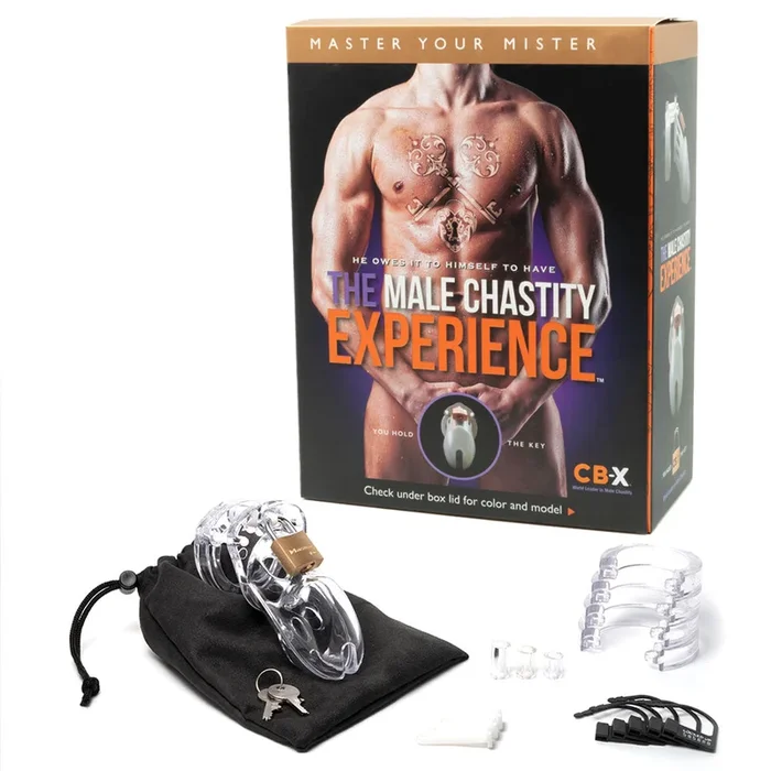 CB-3000 Chastity Cock Cage Kit – Clear – Clear 3 Inch Cock Cage Kit