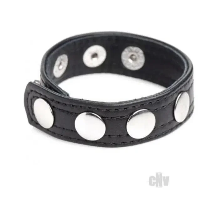 Cg Leather Speed Snap Cockring Black