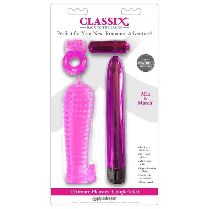 Classix 4-Piece Ultimate Pleasure Couple’s Kit Pink