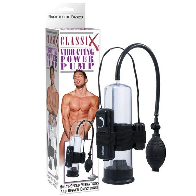 Classix Vibrating Power Pump Clear/Black