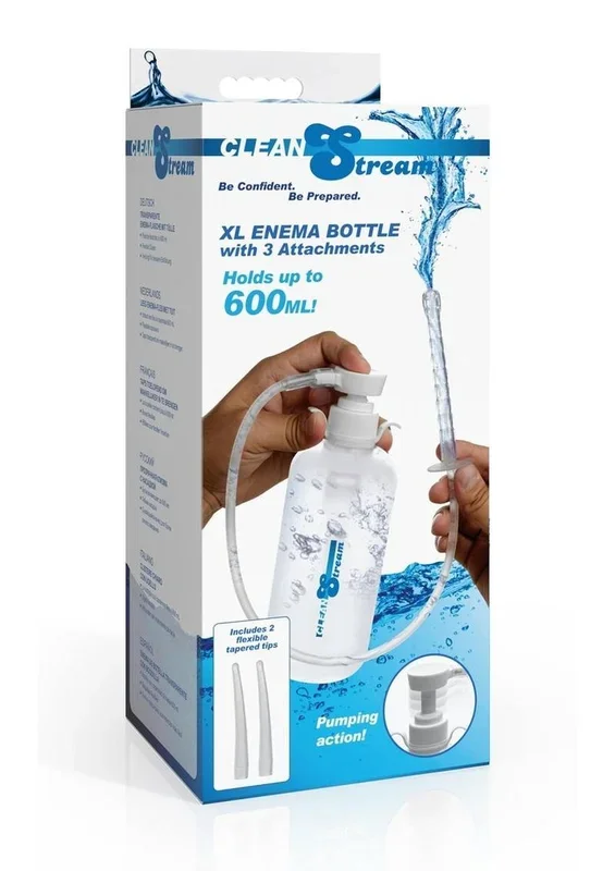 Cleanstream XL Enema Bottle with 3 Attachments