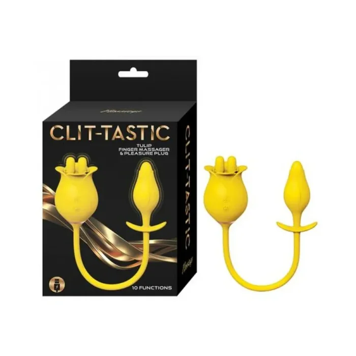 Clit-tastic Tulip Finger Massager & Pleasure Plug Yellow