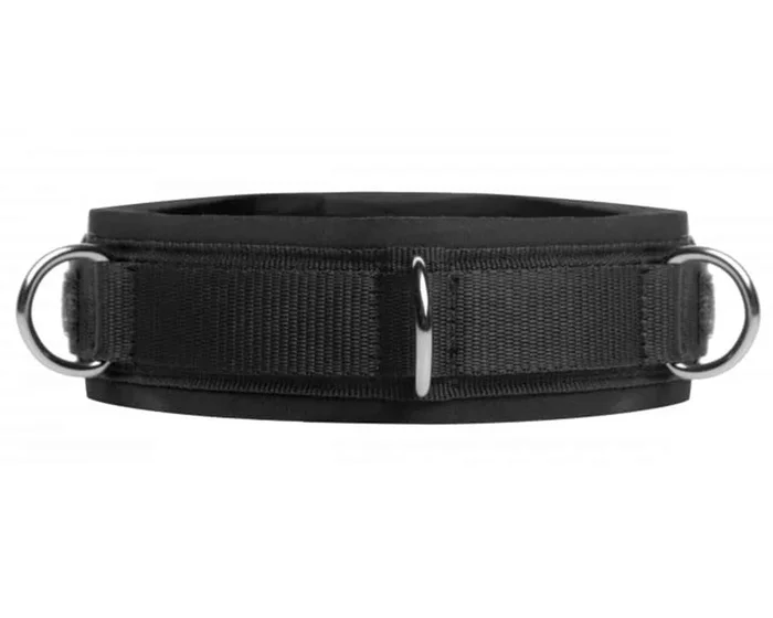 Collar Bondage Neopreno con argollas metálicas tipo D Frisky