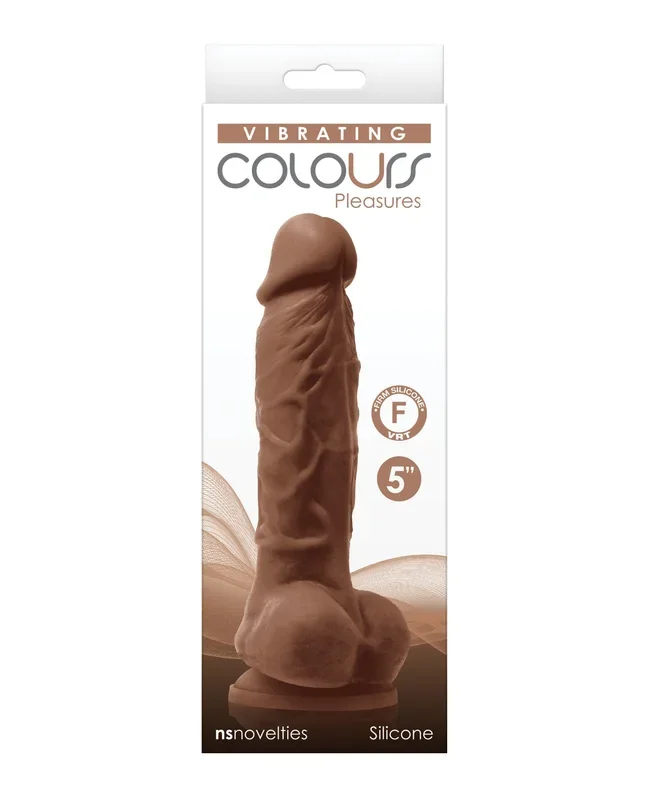 Colours Pleasures 5″ Vibrating Dildo – Brown