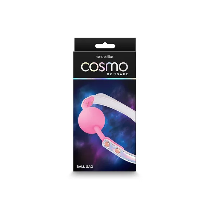 Cosmo Bondage Ball Gag – Rainbow – Metallic Rainbow/Pink Mouth Restraint