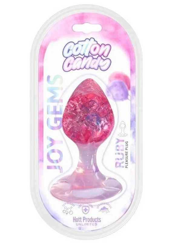 Cotton Candy Joy Gems Silicone Pleasure Plug – Ruby Butt Plug