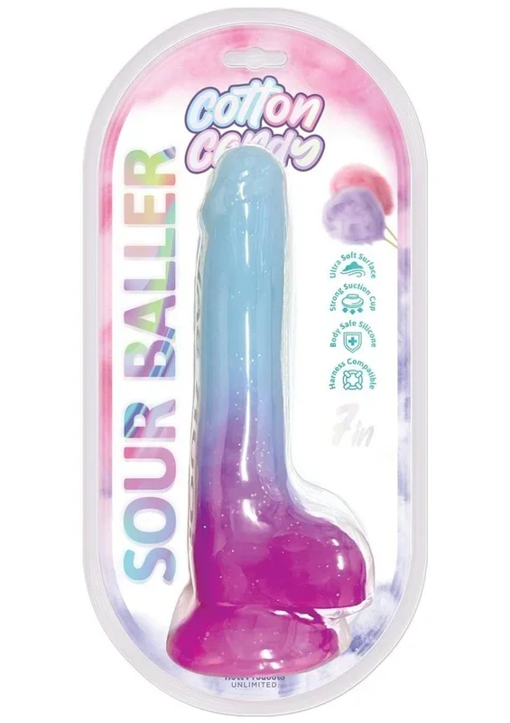 Cotton Candy Sour Baller Silicone Dildo