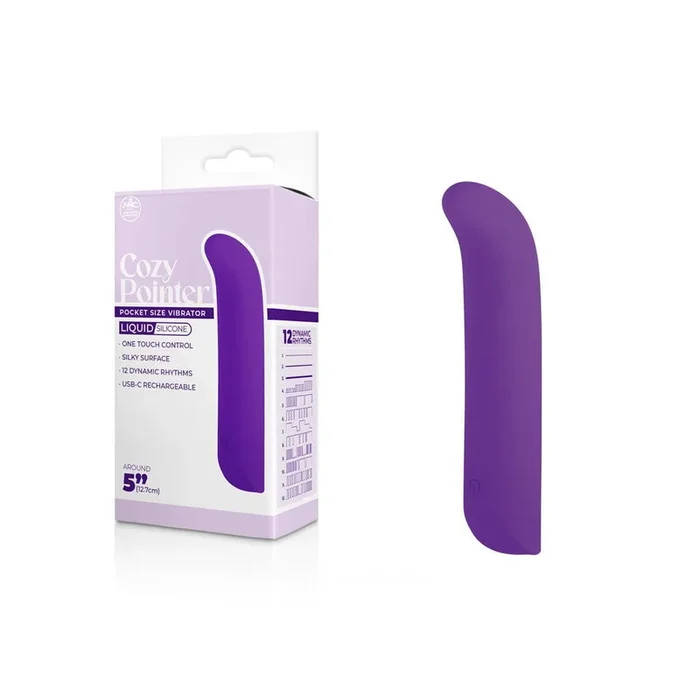 Cozy Pointer 12.7 cm Pocket Size Vibrator – Purple