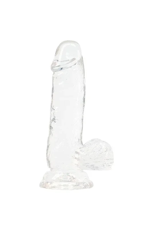 Crystal Addiction – 6″ Clear Realistic Dildo with Balls
