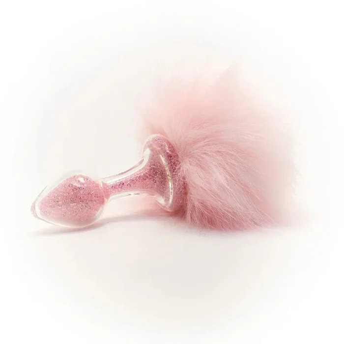 Crystal Delights Magnetic Sparkle Bunny Tail – Pink